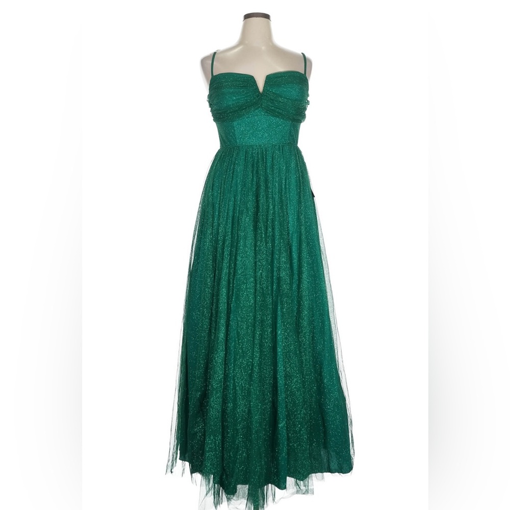 City Studio Emerald Green Glitter Tulle Prom / Event Dress – NWT
